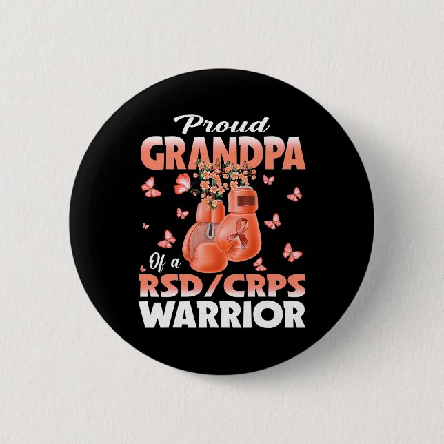 Badge Rond 5 Cm Fière Grand-Père D'Un Ccrps Rsd Boxi De Sensibilis (Devant)