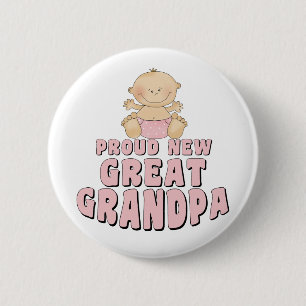 Badge Rond 5 Cm Fière nouvelle arrière-grand-père fille