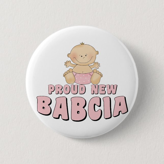 BADGE ROND 5 CM FIÈRE NOUVELLE BABCIA (Devant)