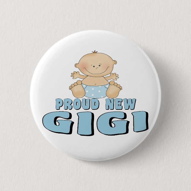 Badge Rond 5 Cm Fière nouvelle Gigi T-shirt (Devant)