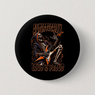 Badge Rond 5 Cm Fièrement et bruyamment autistique – Amusement de
