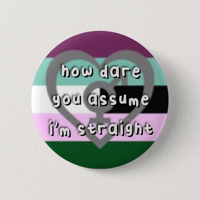 Badge Rond 5 Cm Fierté Androgynosexuelle - "Comment osez-vous supp (Devant)