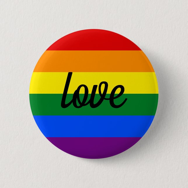 Badge Rond 5 Cm Fierté arc-en-ciel (Devant)