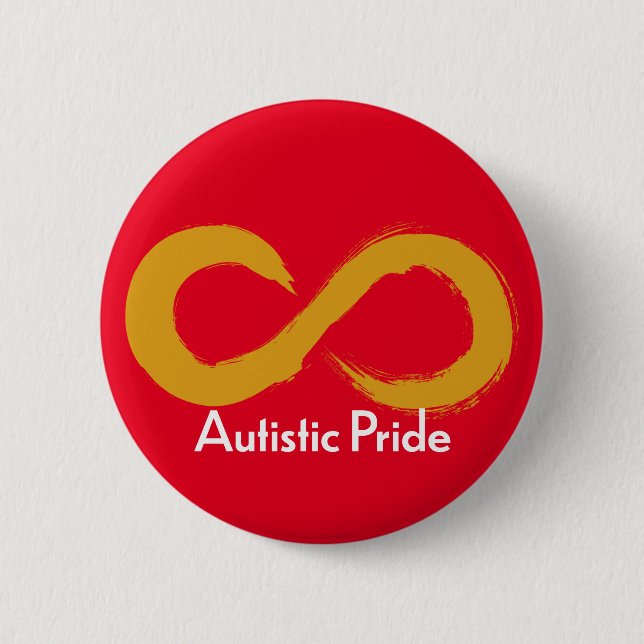 Badge Rond 5 Cm Fierté autiste (Devant)