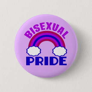 Badge Rond 5 Cm Fierté bisexuelle violet arc-en-ciel