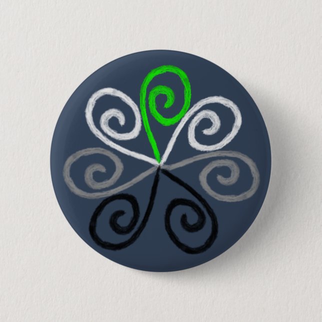 Badge Rond 5 Cm Fierté d'Agender (Devant)