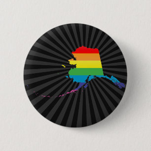 Badge Rond 5 Cm fierté de l'alaska.