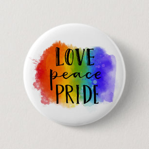 Badge Rond 5 Cm Fierté de l'amour pour la paix