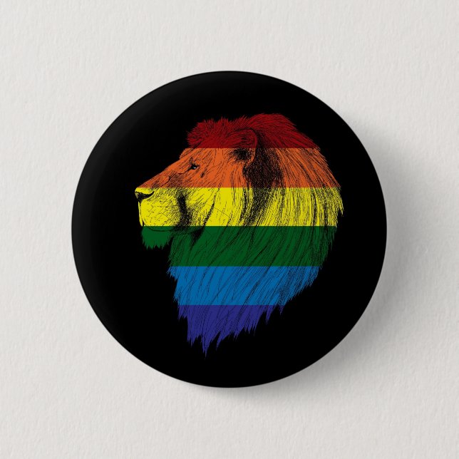 Badge Rond 5 Cm Fierté de lion (Devant)