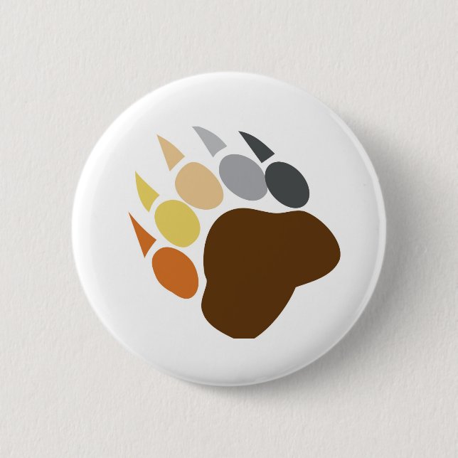 Badge Rond 5 Cm Fierté d'ours - griffe d'ours (Devant)
