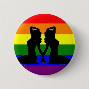 Badge Rond 5 Cm Fierté lesbienne grecque
