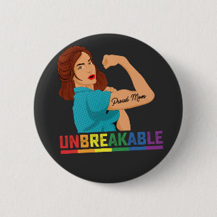 Badge Rond 5 Cm Fierté LGBT Inébranlable Mère Fière Gay Lesbienne 