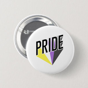 Badge Rond 5 Cm Fierté non binaire éclatée