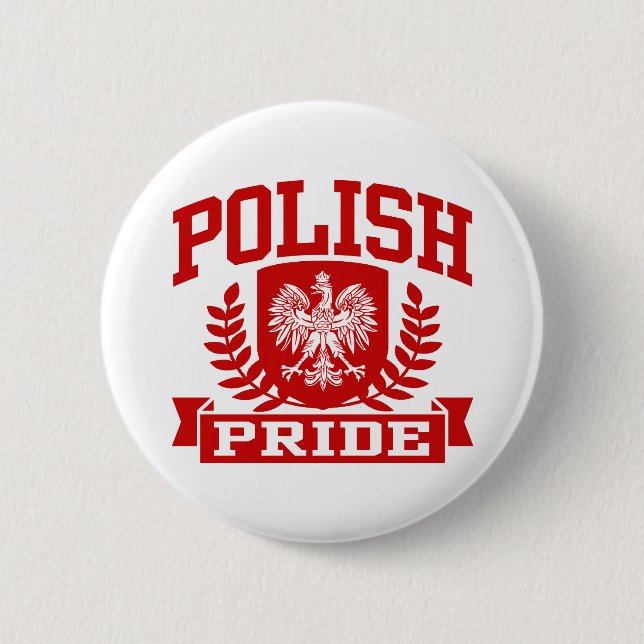 Badge Rond 5 Cm Fierté polonaise (Devant)