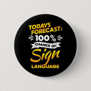 Badge Rond 5 Cm Fierté Sourde Sensibilisation Et Asl