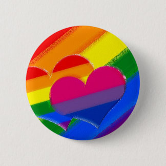 Badge Rond 5 Cm Fierté superbe de Bi d'arc-en-ciel de fierté