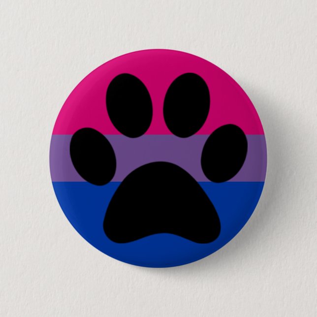 Badge Rond 5 Cm Fierté velue de Bi (Devant)