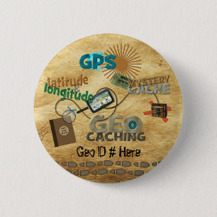 Badge Rond 5 Cm Fièvre géocache - Personnaliser