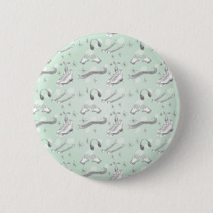 Badge Rond 5 Cm Figure objets à offrir de vert de menthe d'art de