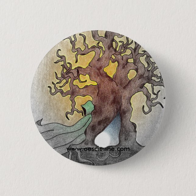 Badge Rond 5 Cm Figure verte (Devant)