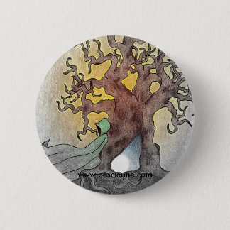 Badge Rond 5 Cm Figure verte