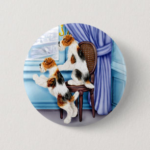 Badge Rond 5 Cm Fil Fox Terrier Parlor Pals