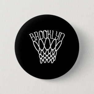 Badge Rond 5 Cm Filet de basket-ball de la ville de Brooklyn New Y
