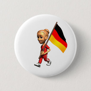 Badge Rond 5 Cm Fille allemande