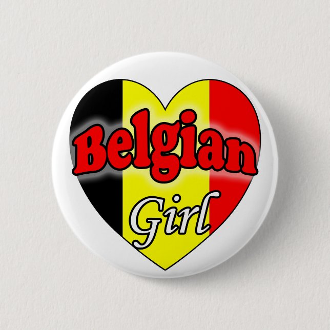 Badge Rond 5 Cm Fille belge (Devant)