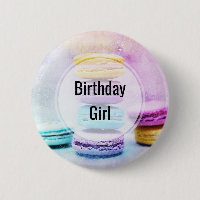Fille d'anniversaire Photo de Macarons colorés dél