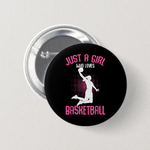 Badge Rond 5 Cm Fille de basketball Femmes