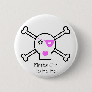 Badge Rond 5 Cm Fille de pirate