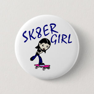 Badge Rond 5 Cm fille de sk8er