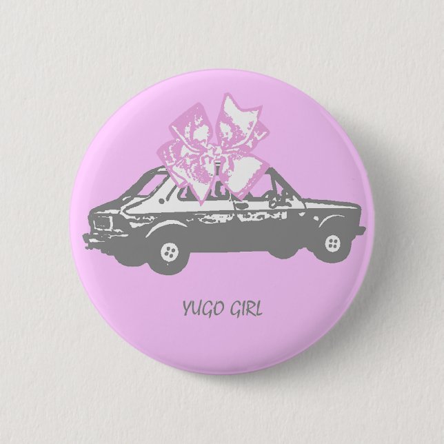 Badge Rond 5 Cm Fille de Yugo (Devant)