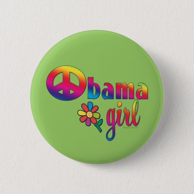Badge Rond 5 Cm Fille d'Obama (Devant)
