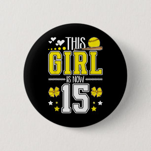 Badge Rond 5 Cm Fille Douce 15 Ans Anniversaire 15 Ans Joueuse Dou