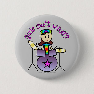 Badge Rond 5 Cm Fille du tambour léger