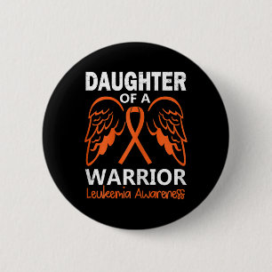 Badge Rond 5 Cm Fille d'un guerrier de la leucémie Angel de sensib