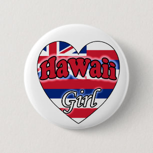 Badge Rond 5 Cm Fille Hawaii