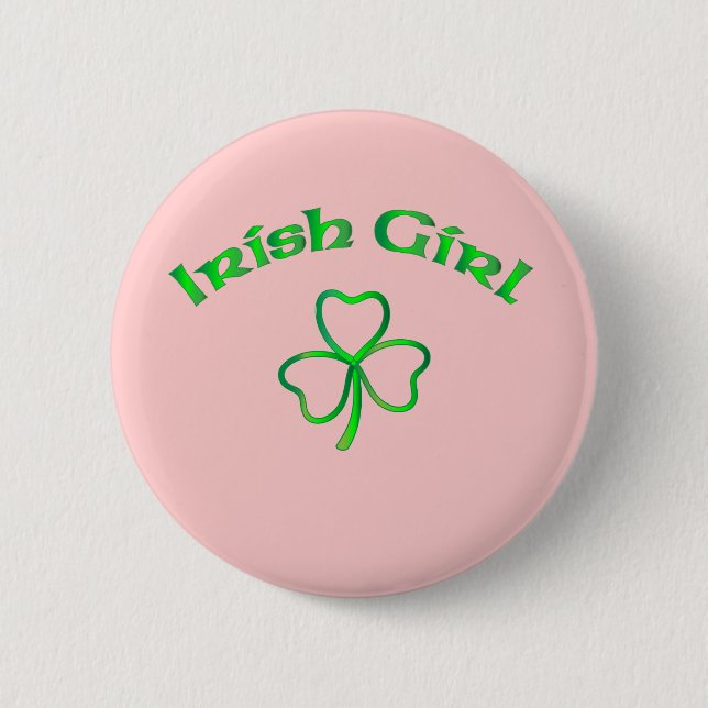 Badge Rond 5 Cm Fille irlandaise (Devant)
