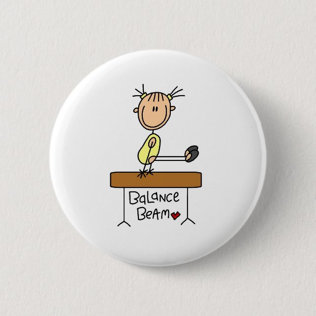 Badge Rond 5 Cm Fille sur le faisceau d'équilibre (Devant)