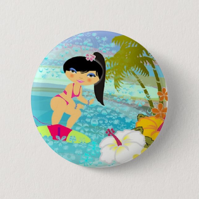 Badge Rond 5 Cm Fille troposphérique (Devant)