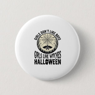 Badge Rond 5 Cm Filles comme sorcières Halloween Design Vector Vin