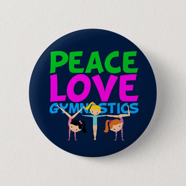 Badge Rond 5 Cm Filles de gymnastique (Devant)