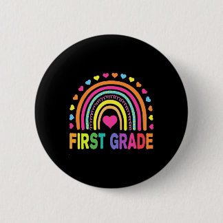 Badge Rond 5 Cm Filles Garçons Enseignant Équipe 1re année Primair