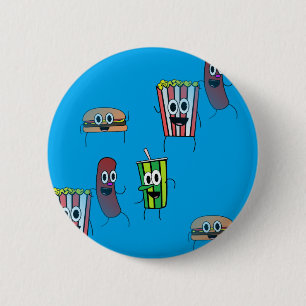 Badge Rond 5 Cm film popcorn