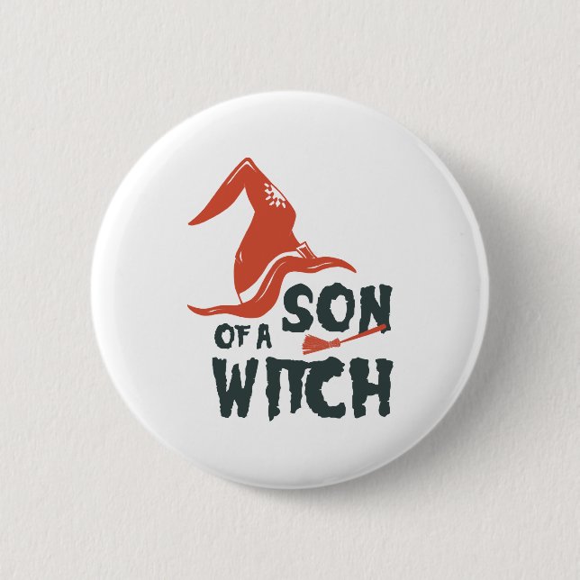 Badge Rond 5 Cm Fils d'une sorcière (Devant)