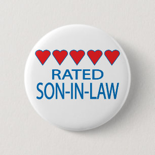 Badge Rond 5 Cm Fils-En-Belle Cinq Coeurs