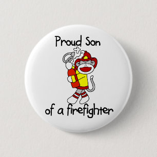 Badge Rond 5 Cm Fils fier de sapeur-pompier