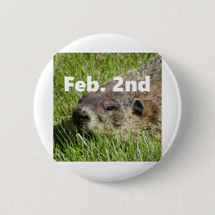 Badge Rond 5 Cm Fin de Groundhog